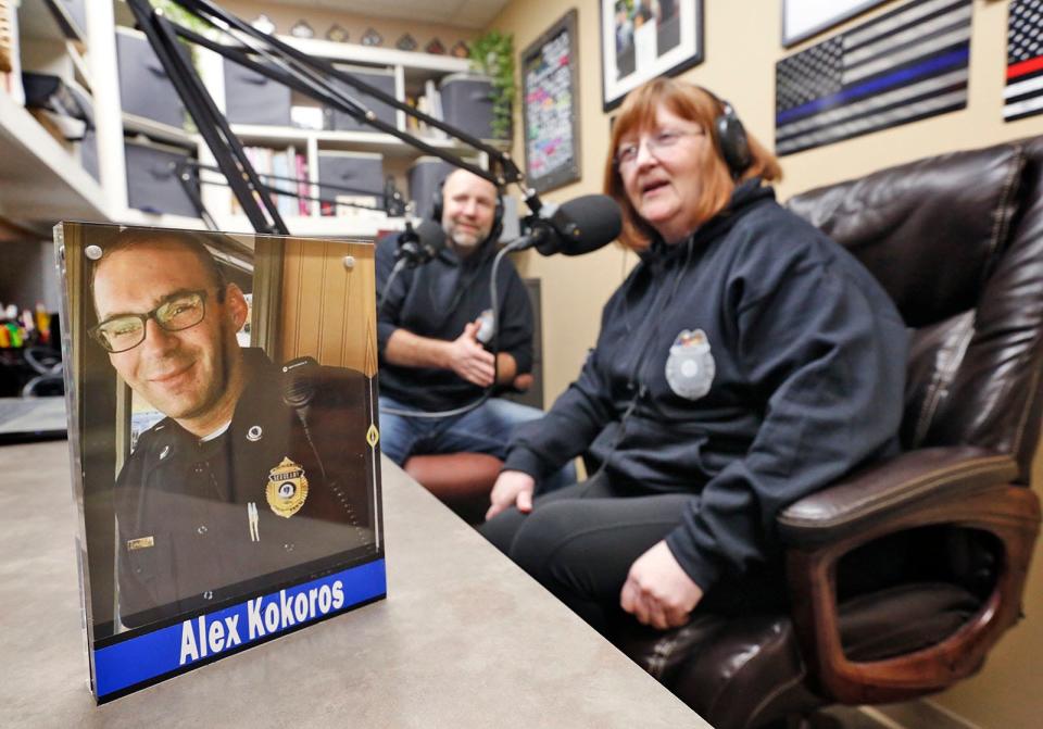 Linda Kokoros and Jay Bailey host the weekly podcast "Hope Beyond the Badge," which addresses the mental stresses of first responders.