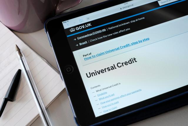 universal credit homepage on official gov.uk website