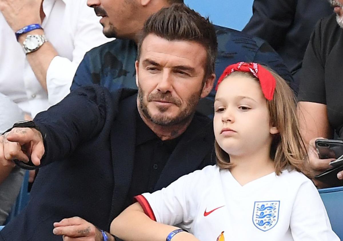 David Beckham reveals daughter Harper picks out his shoes