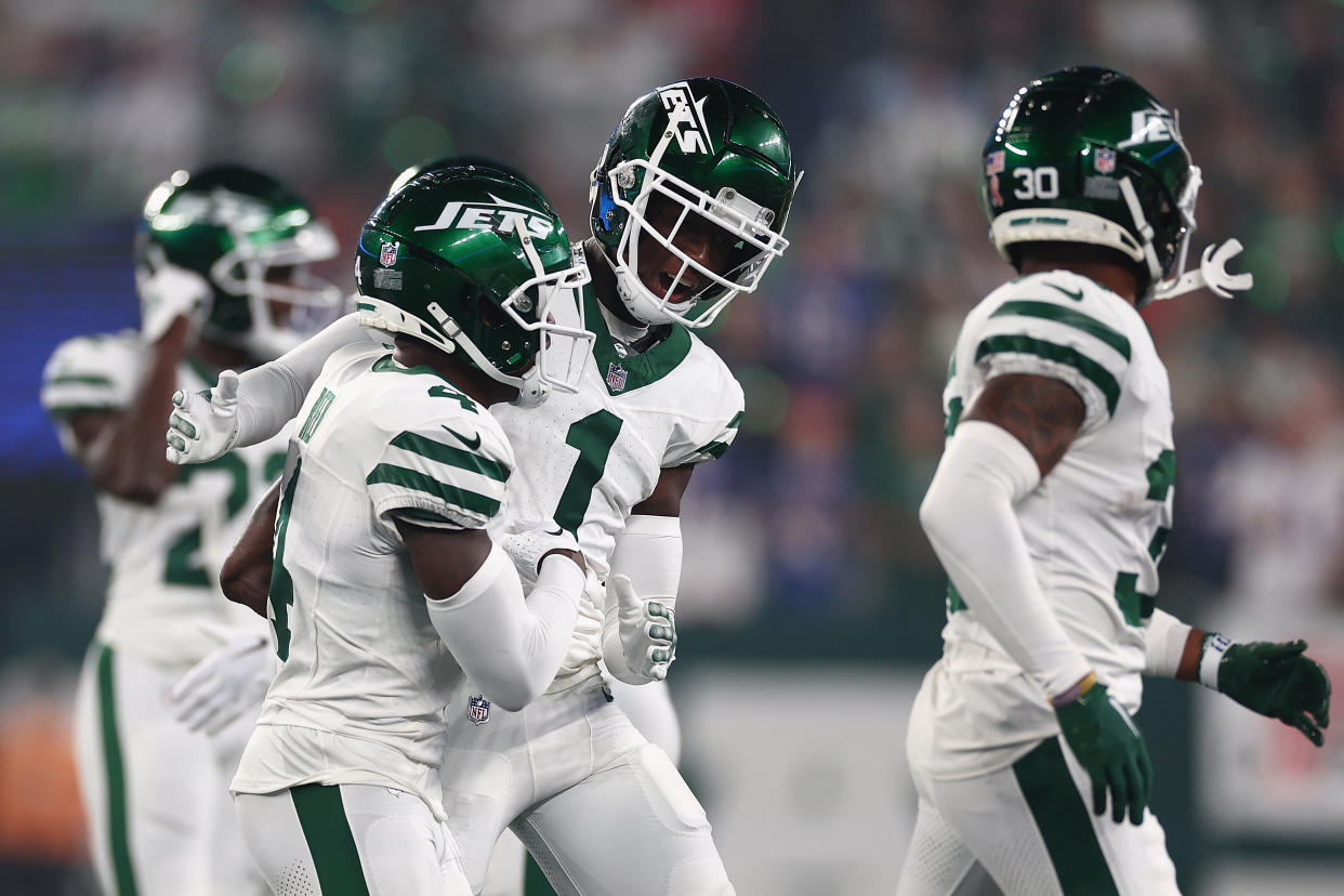 AFC East defensive backs might be exhaling a bit now that Stefon Diggs is out of their division. (Photo by Elsa/Getty Images)