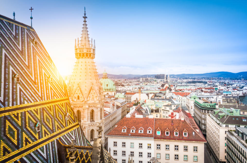 Wien von seiner schönsten Seite: Der Blick vom Stephansdom.