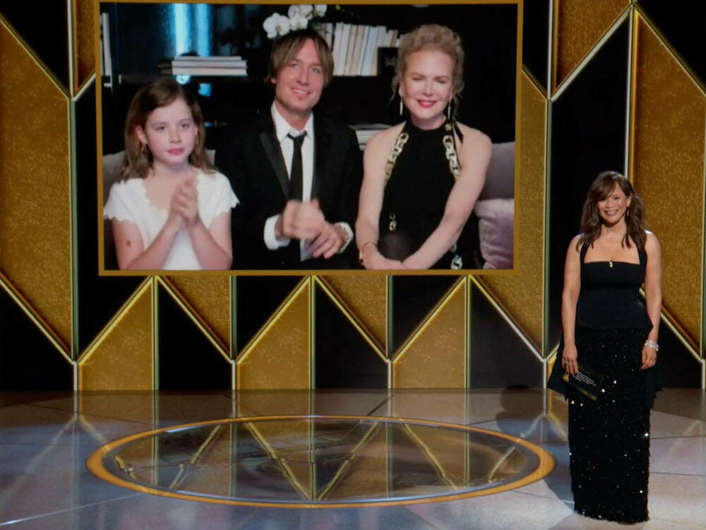 Nicole Kidman und Keith Urban, hier mit ihrer jüngsten Tochter Faith Margaret bei den Golden Globes. (Bild: imago images/ZUMA Press)