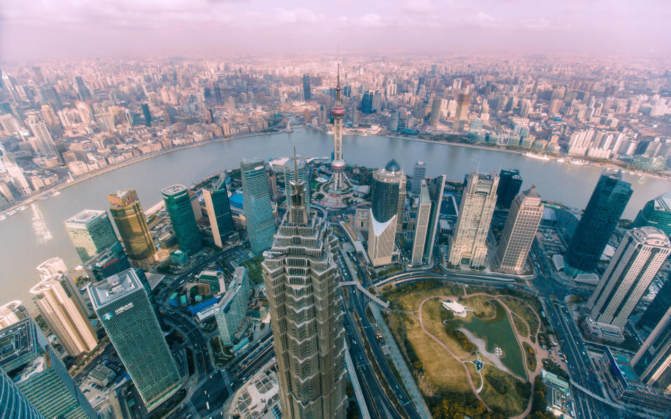 <p>Shanghai boasts three towers on this list. The Jin Mao Tower features retail and office space and hosts the Grand Hyatt Shanghai on floors 53 to 87 (it’s not even the highest <a rel="nofollow noopener" href="http://www.travelandleisure.com/travel-guide/shanghai/hotels" target="_blank" data-ylk="slk:hotel in Shanghai;elm:context_link;itc:0;sec:content-canvas" class="link ">hotel in Shanghai</a>; we’ll get to that later in the slideshow). Cool fact? The building boasts the world’s longest laundry chute.</p>