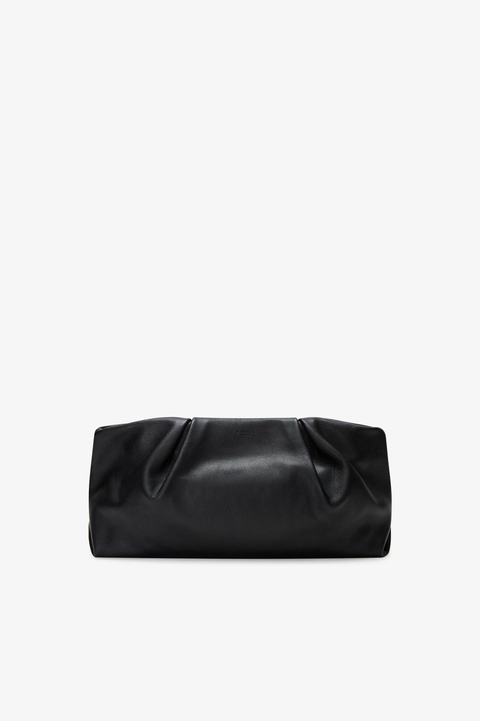 Oversized clutch in black