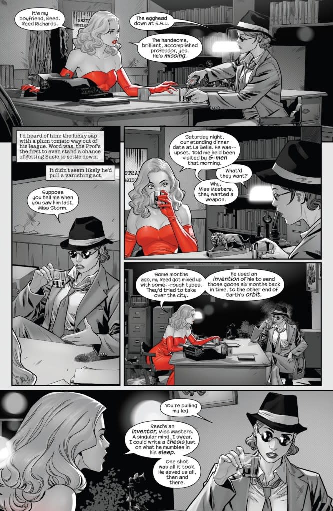 Alicia Masters is Film Noir detective in Fantastic Four 19