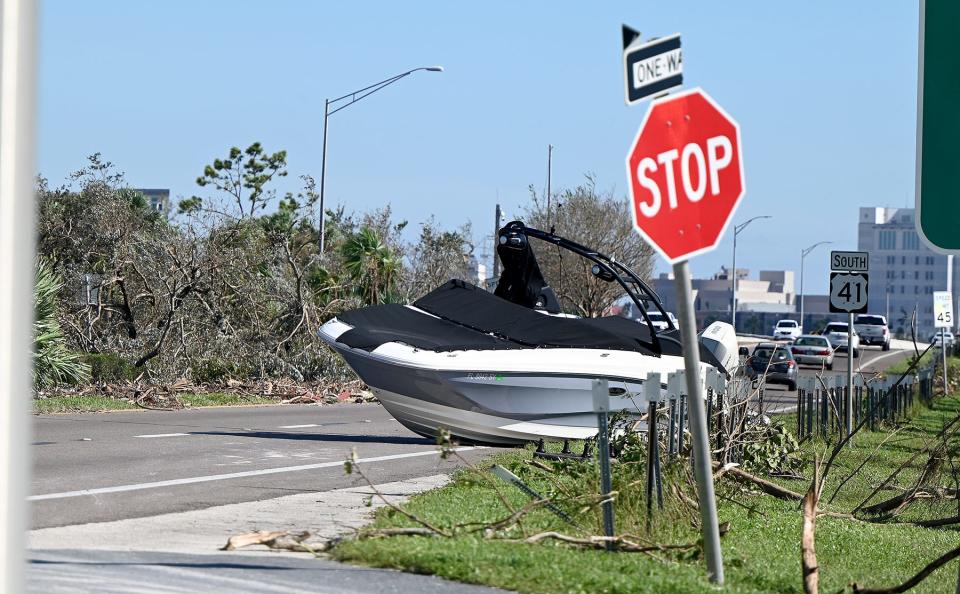 Scenes around Downtown Fort Myers after Hurricane Ian swept through. Thursday, September 29, 2022. 