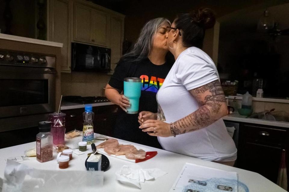 Theresa Izaguirre and Mandi Skinner live close to Stedfast Baptist Church, where a preacher said LGBTQ people should be executed. The couple, who were in a long-distance relationship and decided in 2018 to move in together, don’t want to leave Watauga – they chose this community because they like the schools, neighborhood and proximity to shopping and work. “Until now, we have had zero bad experiences, never felt unwelcome,” Skinner said. Now, they worry about their safety.