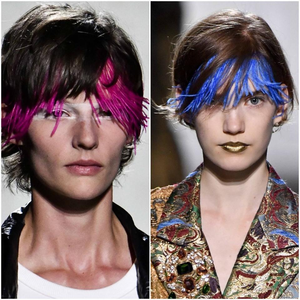 Dries Van Noten: Feather Fringe and Futuristic Makeup
