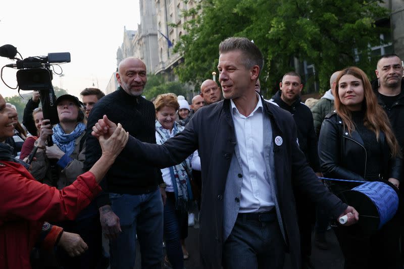 Protest to demand the resignation of the Hungarian Interior Minister Sandor Pinter and reforms in the child-protection system, in Budapest