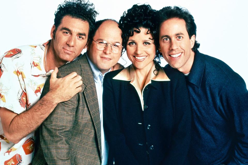 <p>Often billed as "a show about nothing" that simply finds the humor in everyday life, <a href="https://ew.com/creative-work/seinfeld/" rel="nofollow noopener" target="_blank" data-ylk="slk:Seinfeld" class="link "><em>Seinfeld</em> </a>was a ratings hit that continued to grow in popularity as the seasons went on. Between the talented cast of Julia Louis-Dreyfus, <a href="https://ew.com/person/jerry-seinfeld/" rel="nofollow noopener" target="_blank" data-ylk="slk:Jerry Seinfeld" class="link ">Jerry Seinfeld</a>, <a href="https://ew.com/person/jason-alexander/" rel="nofollow noopener" target="_blank" data-ylk="slk:Jason Alexander" class="link ">Jason Alexander</a>, and <a href="https://ew.com/person/michael-richards/" rel="nofollow noopener" target="_blank" data-ylk="slk:Michael Richards" class="link ">Michael Richards</a>, the nominations were plentiful. In fact, from seasons 4-7, all four were nominated for Emmys, with Richards winning the most of any castmate for his iconic portrayal of Kramer. <a href="https://ew.com/person/larry-david/" rel="nofollow noopener" target="_blank" data-ylk="slk:Larry David" class="link ">Larry David</a>, best known for his show <a href="https://ew.com/creative-work/curb-your-enthusiasm/" rel="nofollow noopener" target="_blank" data-ylk="slk:Curb Your Enthusiasm" class="link "><em>Curb Your Enthusiasm</em></a>, was also nominated almost yearly as both the writer and producer of the NBC comedy.</p>