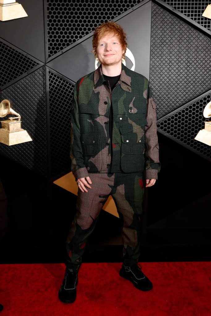 Ed Sheeran attends the 66th GRAMMY Awards at Crypto.com Arena on February 04, 2024 in Los Angeles, California.