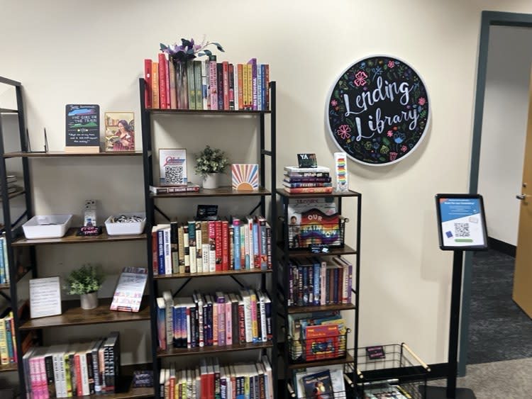 The popular new lending library at The Project, where all services are free to the public.