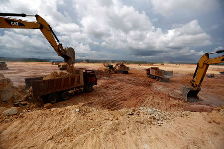 An airport construction site is seen in an area developed by China company Union Development Group at Botum Sakor in Koh Kong province, Cambodia, May 6, 2018. REUTERS/Samrang Pring