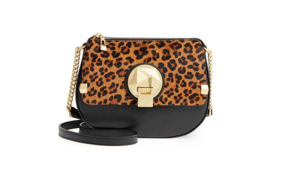 Octave Leather Crossbody Bag in Leopard