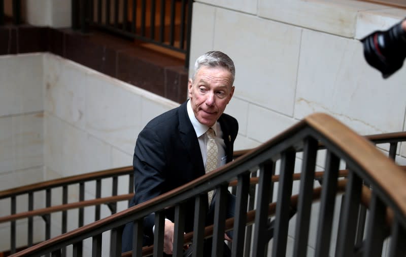 Subcommittee chairman U.S. Rep. Stephen Lynch leaves during the impeachment inquiry against U.S. President Donald Trump, in Washington