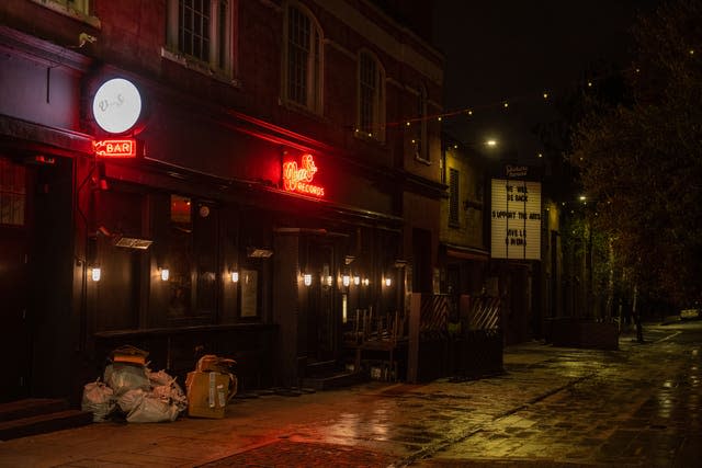 Closed bars in Clapham, south London