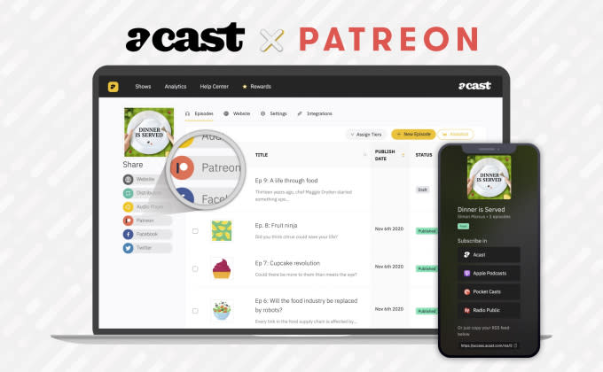 Patreon + Acast