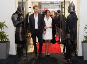 <p>Harry and Meghan also paid a visit to Courtnay Creative in Wellington, where they met students and professionals working in the creative arts. The Duchess wore a custom version of Maggie Marilyn's “Leap of Faith” blazer dress with a pair of navy heels by Manolo Blahnik for the occasion. </p><p><a class="link " href="https://go.redirectingat.com?id=74968X1596630&url=https%3A%2F%2Fwww.net-a-porter.com%2Fus%2Fen%2Fproduct%2F1074846&sref=https%3A%2F%2Fwww.townandcountrymag.com%2Fstyle%2Ffashion-trends%2Fg3272%2Fmeghan-markle-preppy-style%2F" rel="nofollow noopener" target="_blank" data-ylk="slk:SHOP NOW;elm:context_link;itc:0;sec:content-canvas">SHOP NOW</a> <em>Maggie Marilyn Leap of Faith Dress, $650</em></p><p><a class="link " href="https://www.barneys.com/product/manolo-blahnik-bb-pumps-503345489.html" rel="nofollow noopener" target="_blank" data-ylk="slk:SHOP NOW;elm:context_link;itc:0;sec:content-canvas">SHOP NOW</a> <em>Manolo Blahnik Pumps, $625</em></p>