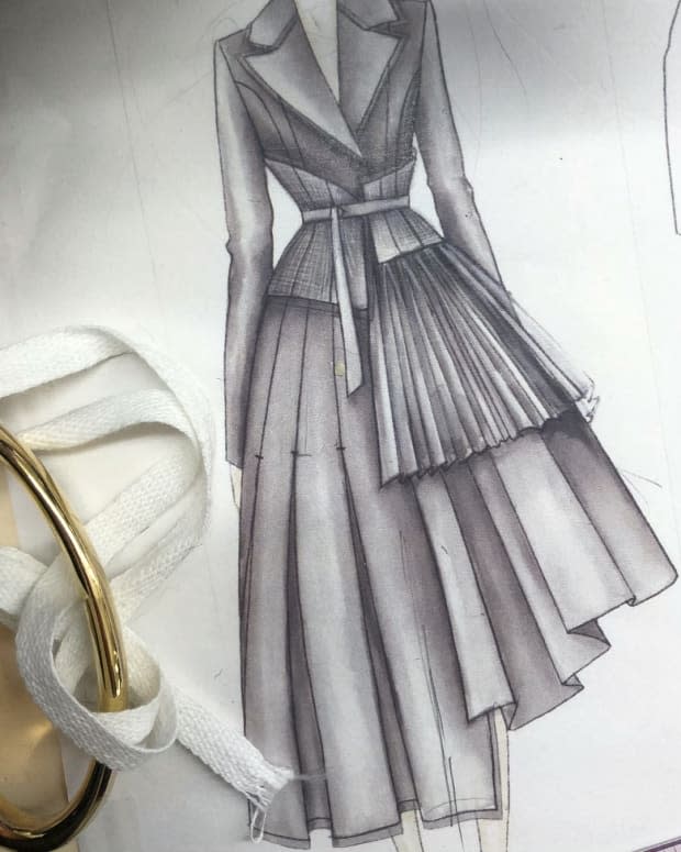 Jamie Lee's Jason Wu sketch. <em>Photo: Courtesy of Jamie Lee</em>