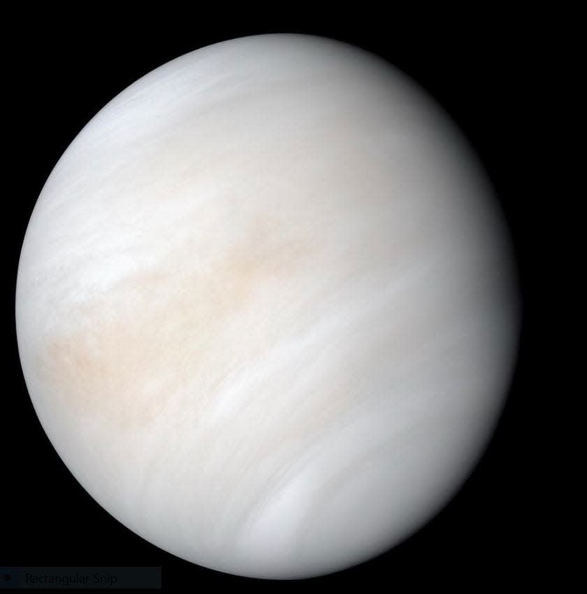 Planet Venus, pictured by NASA's Mariner 10 spacecraft, February 7, 1974. NASA/JPL-Caltech image.