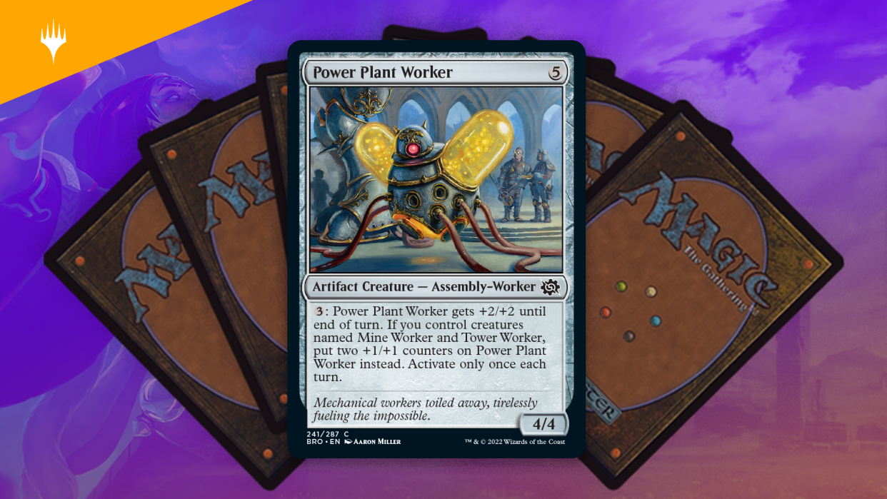 The preview card Power Plant Worker, sent to Yahoo Southeast Asia. (Image: Wizards of the Coast)