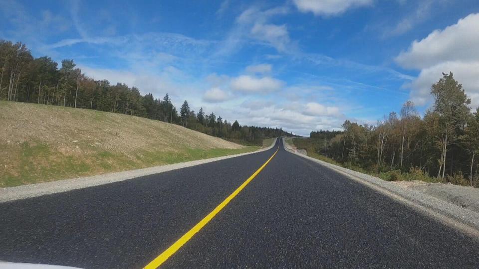 The chip sealed connector road opened on Tuesday, completing the Fundy Trail Parkway after more than two decades of construction.