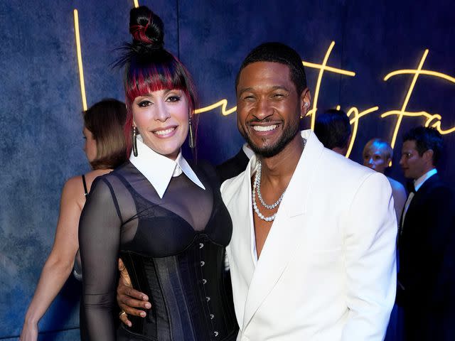 Kevin Mazur/VF23/WireImage Jennifer Goicoechea and Usher at the 2023 Vanity Fair Oscar Party