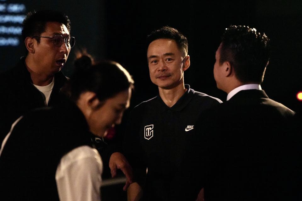 中華民國籃球協會副秘書長張承中（右2）。（李宇政攝）