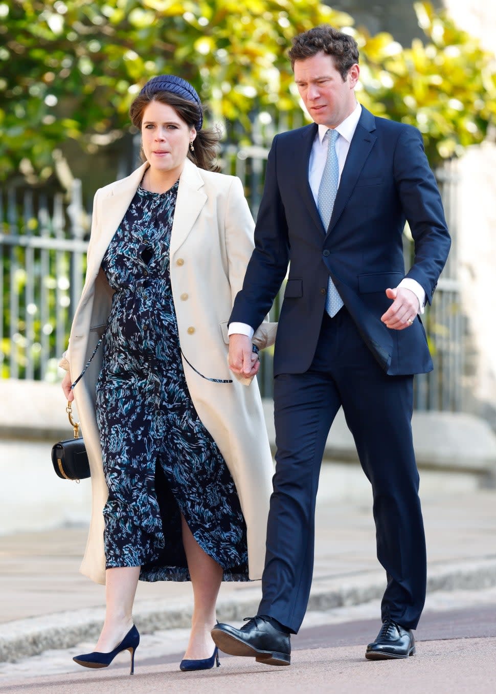 Princess Eugenie shows off her baby bump during Easter service 