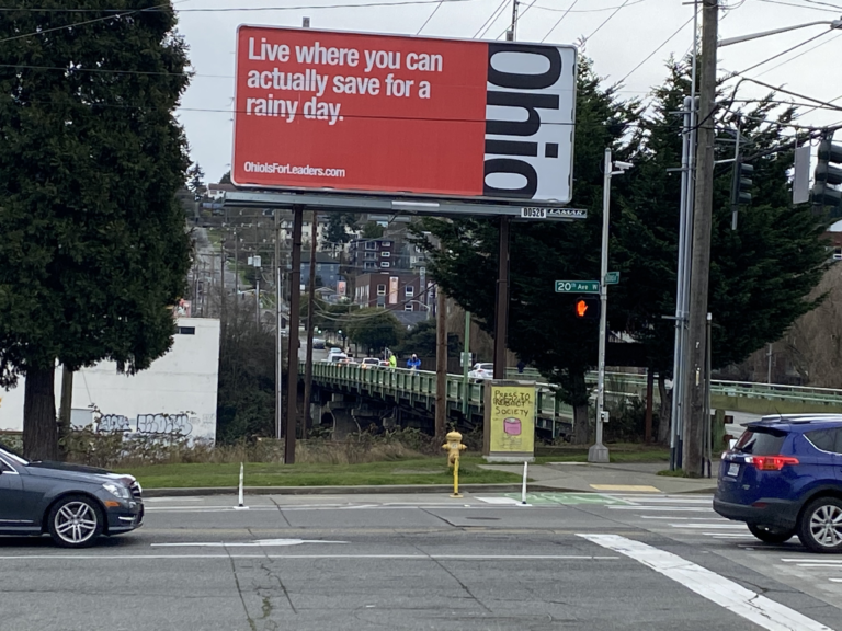 JobsOhio campaign to lure businesses to Ohio includes billboards in several cities.