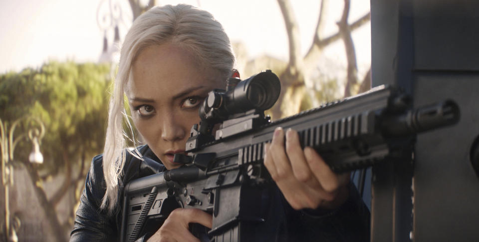 This image released by Paramount Pictures shows Pom Klementieff in a scene from "Mission: Impossible - Dead Reckoning, Part One." (Paramount Pictures via AP)