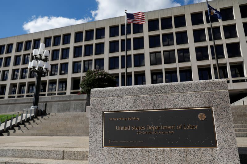 FILE PHOTO: The United States Department of Labor is seen in Washington, D.C., U.S.