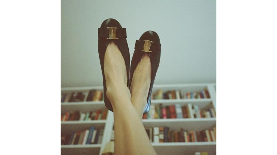 Alexa shared a close-up of her Ferragamos