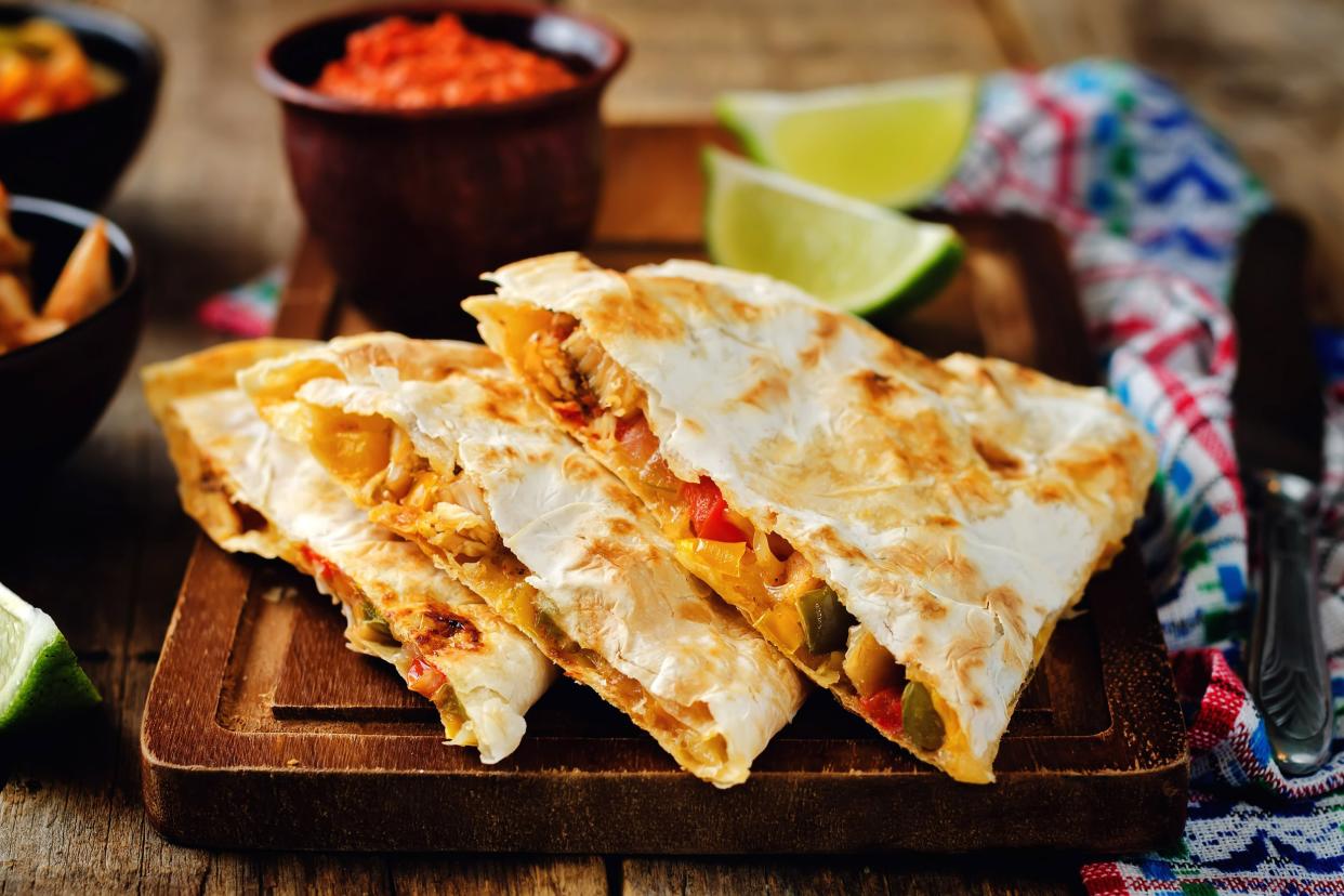 Chipotle chicken quesadilla