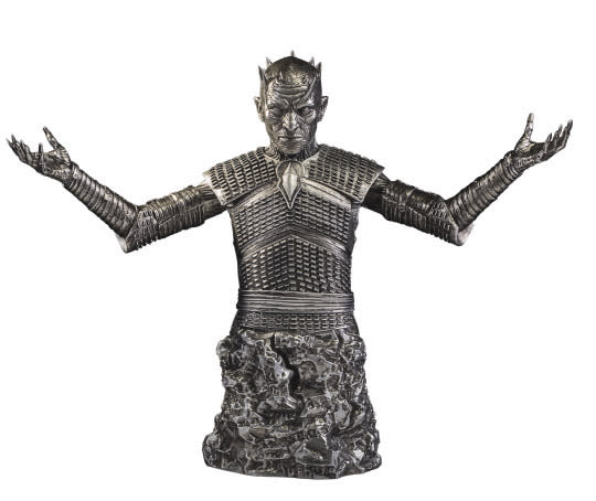 <p>Relive the horror of Hardhome in your own home with this limited-edition silver bust of the Night King raising the dead. Only 1,250 of these will be sold at Comic-Con. <i>(Dark Horse/$130)</i><br></p>