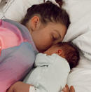 <p>Hadid shared adorable photos with her daughter, Khai — whom she shares with boyfriend Zayn Malik — on Instagram in honor of her very first Mother's Day.</p> <p>She <a href="https://www.instagram.com/p/COp5Gywn-Tb/" rel="nofollow noopener" target="_blank" data-ylk="slk:captioned her pos;elm:context_link;itc:0;sec:content-canvas" class="link ">captioned her pos</a>t, "The rumors are true: my best friend, purpose, muse, greatest pride & joy! I feel so lucky and inspired bein your mama, my Khai !! An old soul full of sunshine, you light up everyone’s days! Thank you 🧡 thank you 💛 thank you 💕." </p>