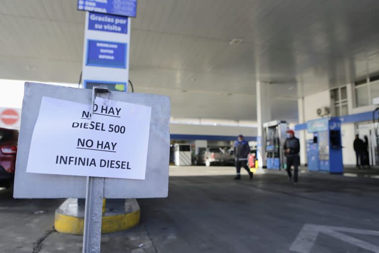 Una postal de la falta de gasoil en Mendoza