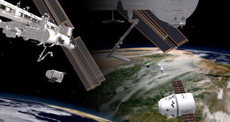 This NASA illustration shows the Dragon spacecraft approaching the ISS. The mission is scheduled for May 2012.