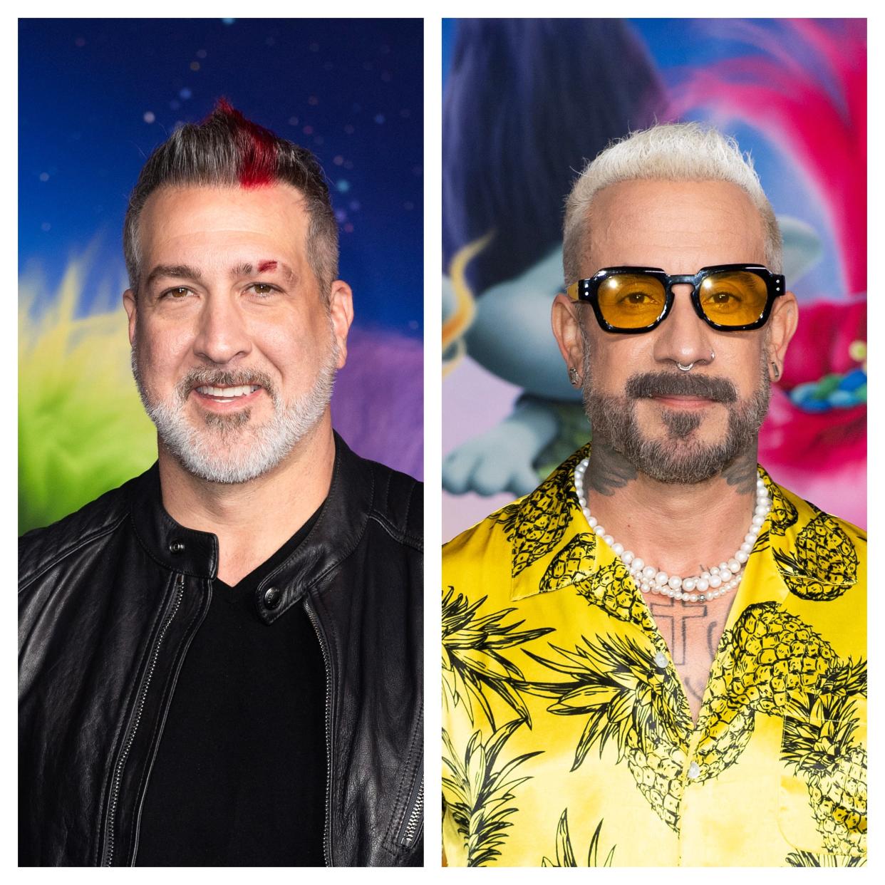 Joey Fatone (left) and AJ McLean will combine their boy band pedigree for a joint tour in spring 2024.