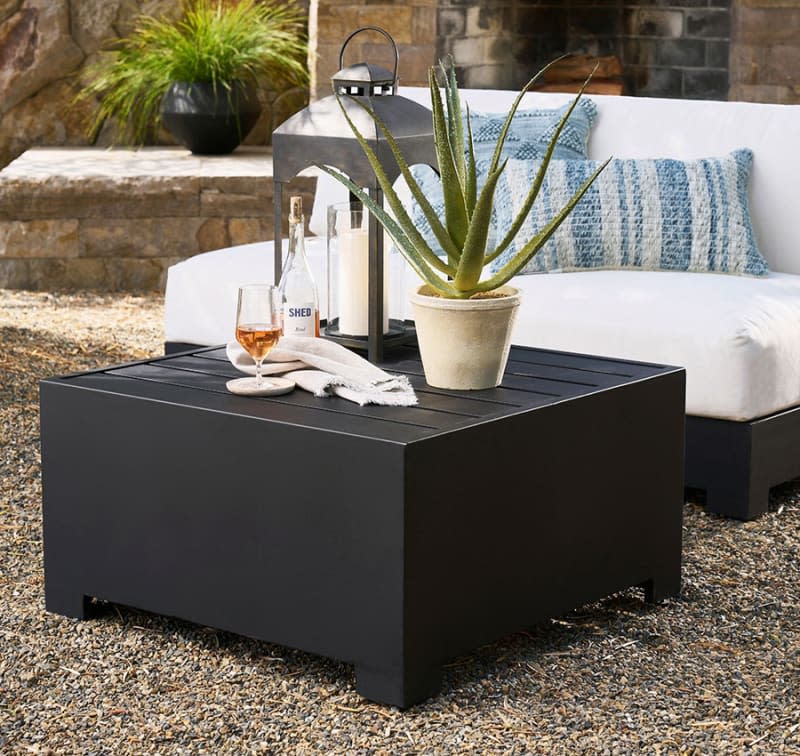 Malibu 33" Metal Platform Modular Outdoor Coffee Table