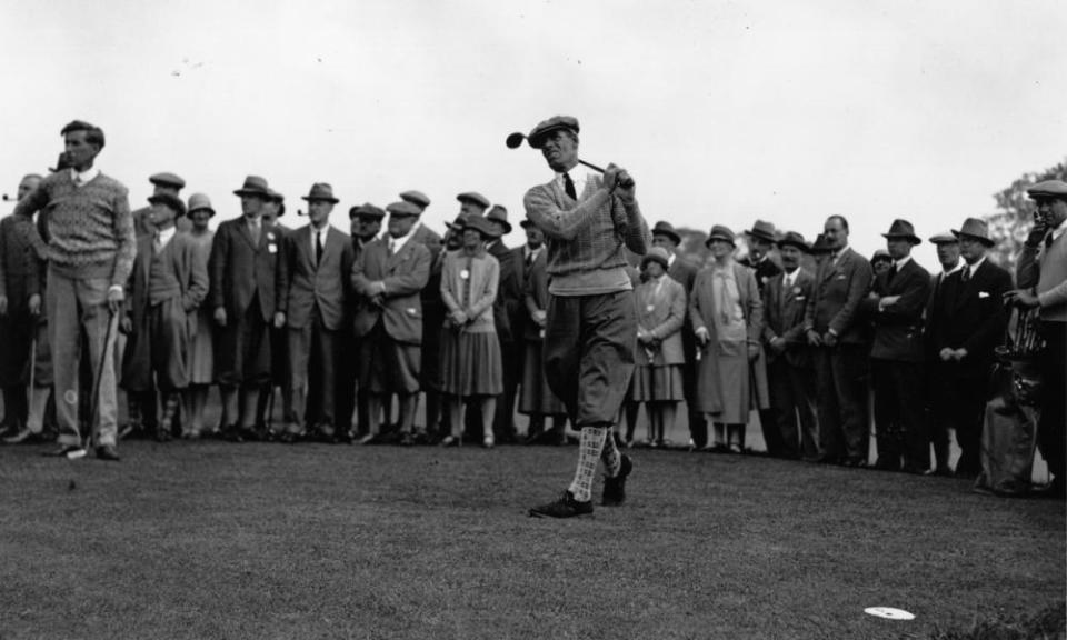 George Duncan of Great Britain during a friendly against the United States at Wentworth, 1926.