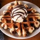 <p>Your <a href="http://www.delish.com/uk/cooking/recipes/a30638933/waffle-iron-brownies-recipe/" rel="nofollow noopener" target="_blank" data-ylk="slk:waffle iron" class="link ">waffle iron</a> is for so much more than waffles. Your favourite <a href="https://www.delish.com/uk/cooking/recipes/a28829642/chocolate-chip-cookies-recipe/" rel="nofollow noopener" target="_blank" data-ylk="slk:chocolate chip cookies" class="link ">chocolate chip cookies</a> cook up in 2 minutes flat for fluffy, golden perfection. Top it with ice cream and your brunch has never been better. </p><p>Get the <a href="https://www.delish.com/uk/cooking/recipes/a30849292/chocolate-chip-cookie-waffles-recipe/" rel="nofollow noopener" target="_blank" data-ylk="slk:Chocolate Chip Cookie Waffles" class="link ">Chocolate Chip Cookie Waffles</a> recipe.</p>