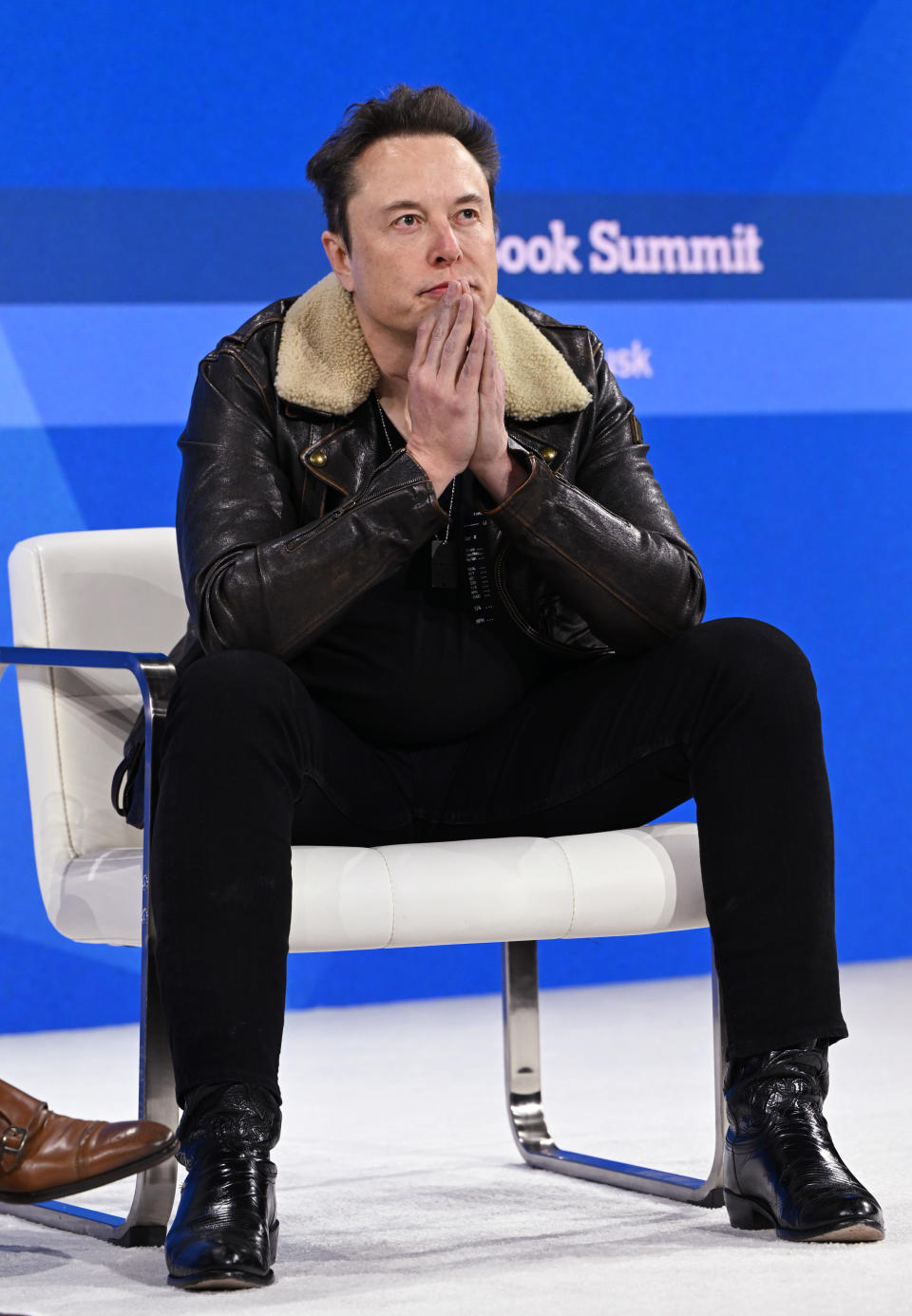 NEW YORK, NEW YORK - NOVEMBER 29: Elon Musk speaks onstage during The New York Times Dealbook Summit 2023 at Jazz at Lincoln Center on November 29, 2023 in New York City. (Photo by Slaven Vlasic/Getty Images for The New York Times)