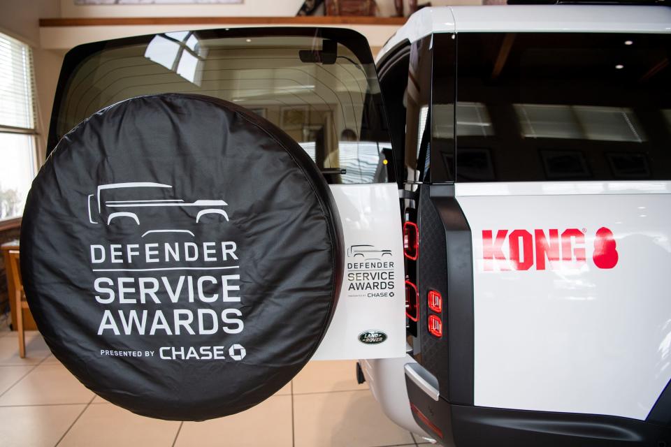 This Land Rover Defender 130 SUV was awarded to Appalachian Bear Rescue as part of Land Rover USA's Defender Service Awards during an event at Land Rover Knoxville on Tuesday, Feb. 21, 2023. 