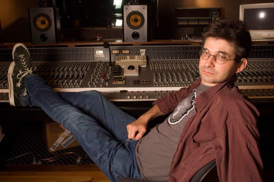 <p>Paul Natkin/Getty</p> American musician and producer Steve Albini in the 
