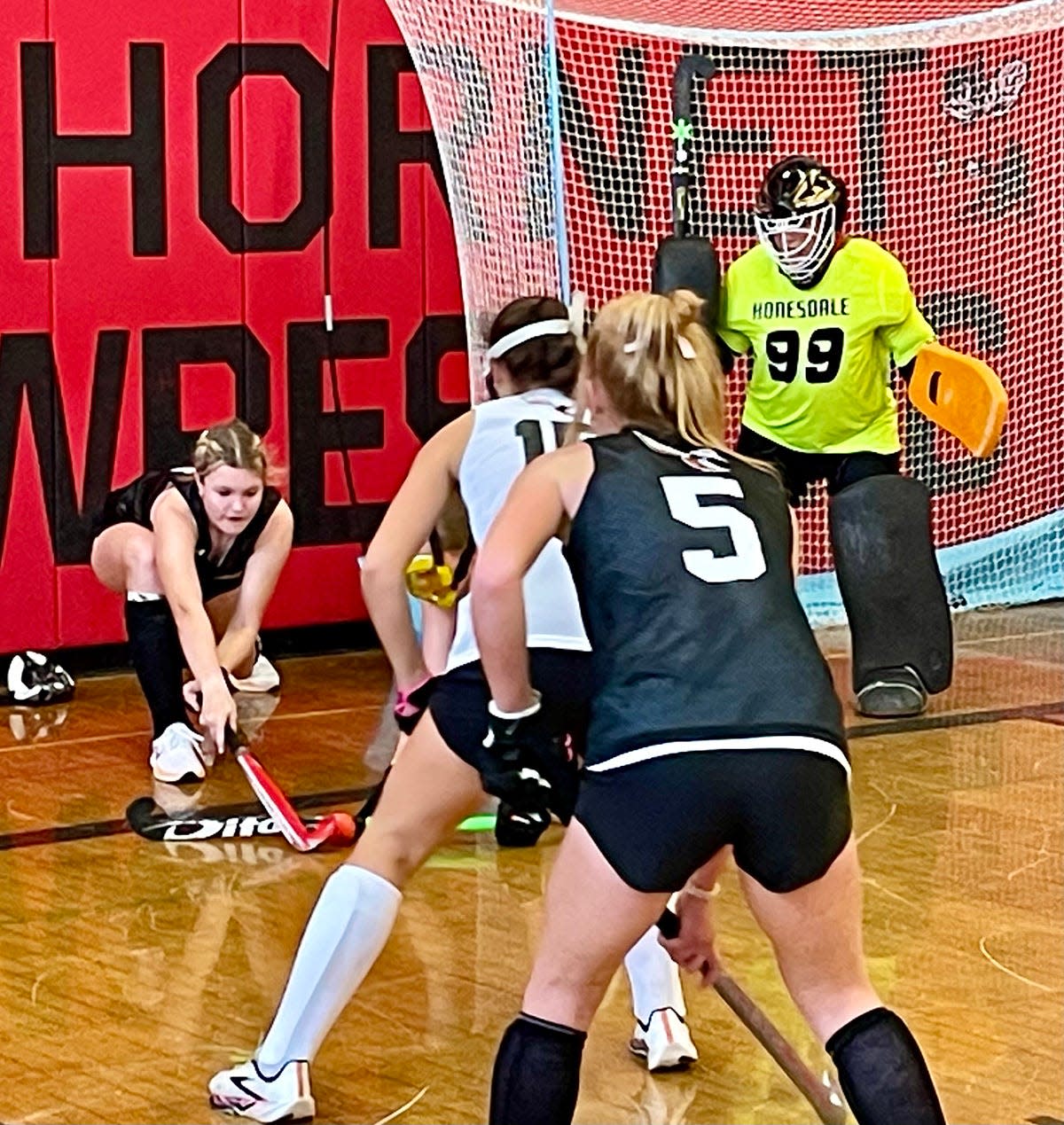 Action was fast and furious during the 26th Annual Honesdale Indoor Field Hockey Tournament, which attracted 45 teams and 400 players from all over the region.