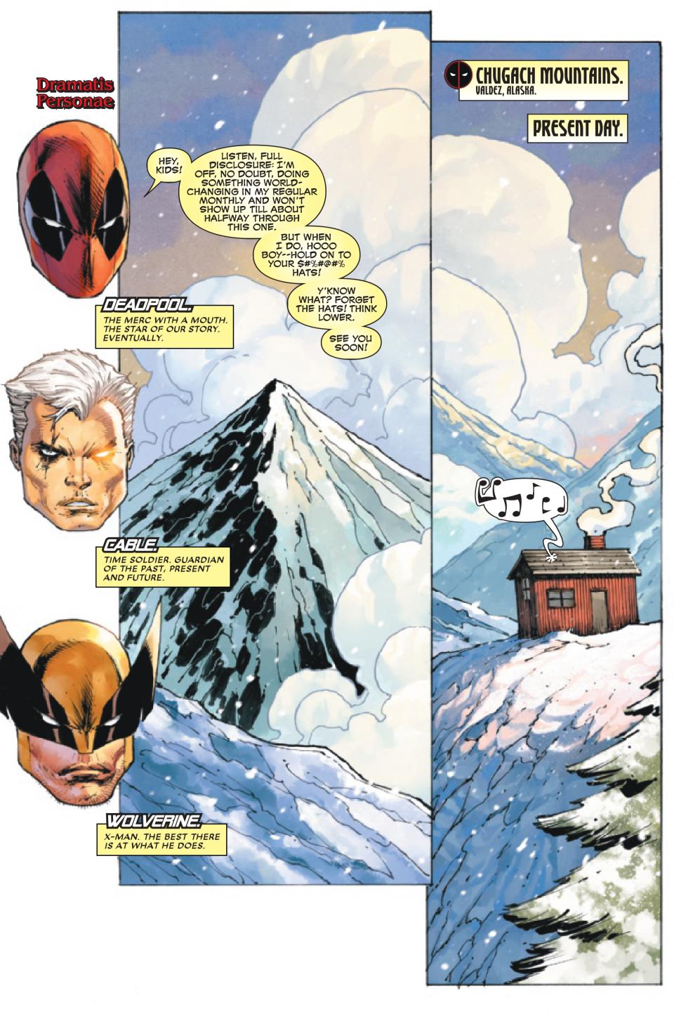 Pages from Deadpool: Badder Blood #1.