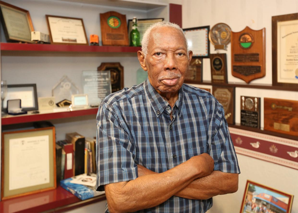 Edgar Pickett, a retired detective with the Lakeland Police Department, poses at his home in Lakeland in 2015. Pickett was the first Black detective and first forensic specialist at LPD.