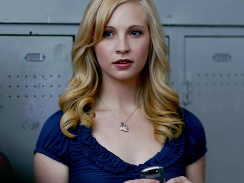 candice king as caroline on the vampire diaries