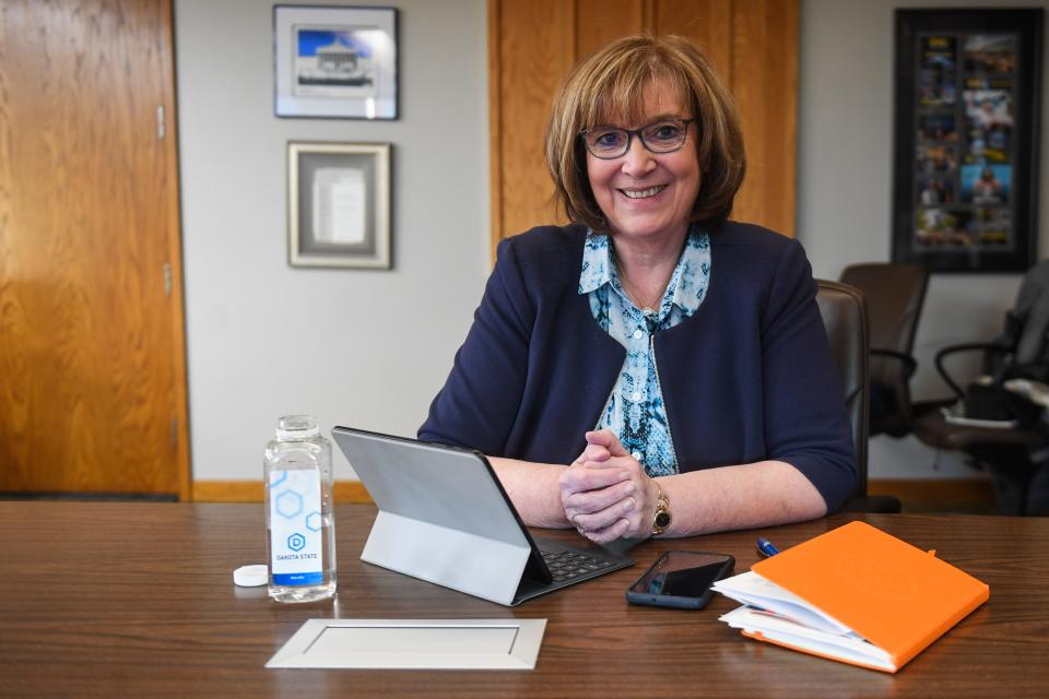 USA Today’s South Dakota Woman of the Year honoree, José-Marie Griffiths poses for a portrait on Tuesday, Jan. 16, 2024 at Dakota State University in Madison, South Dakota.